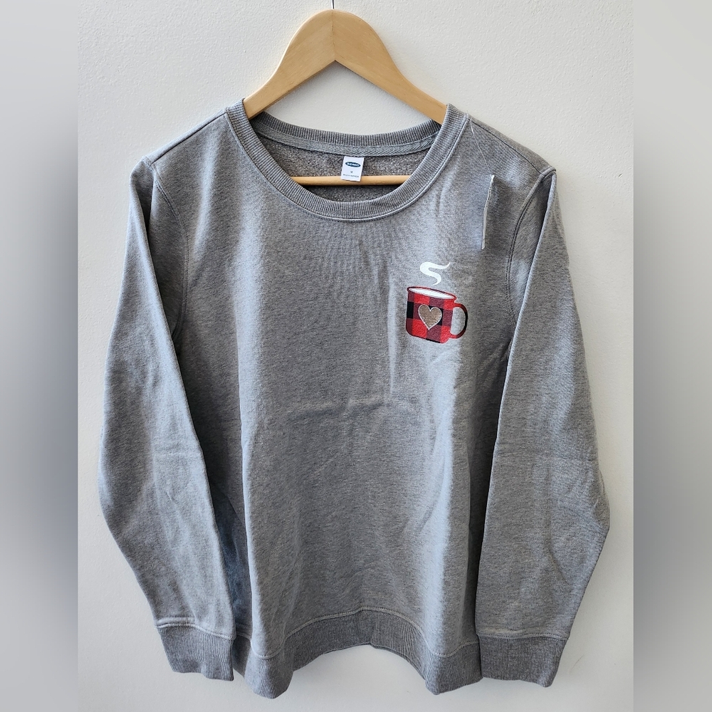 Old Navy Holiday Grey Crew Sweatshirt